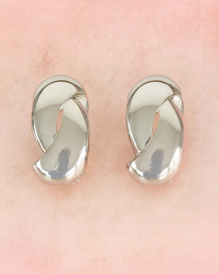 Miriam Ladies Silver Effect Clip On Earrings - Image 1 - The Classic Boutique