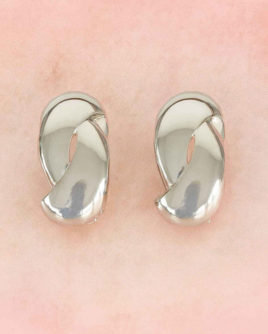 Miriam Ladies Silver Effect Clip On Earrings - Image 1 - The Classic Boutique