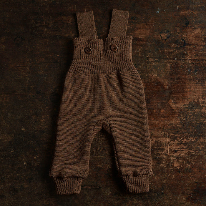 Mist Baby Dungarees - Merino Wool - Hazelnut
