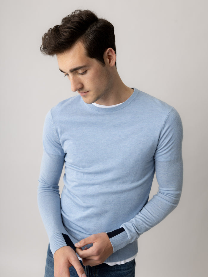 Modelshot / Light Blue Melange / Detail