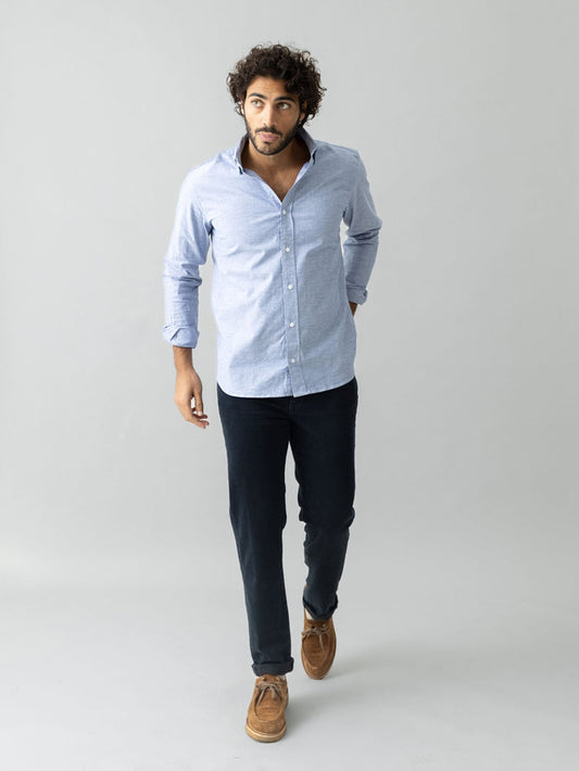 Modelshot / Blue Black Denim / Detail