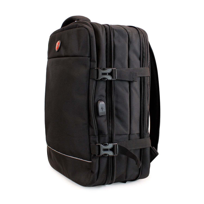 Mochila ejecutiva viaje con portanotebook y USB negro