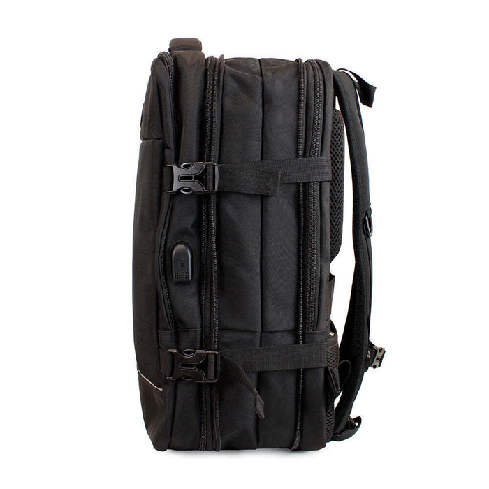 Mochila ejecutiva viaje con portanotebook y USB negro