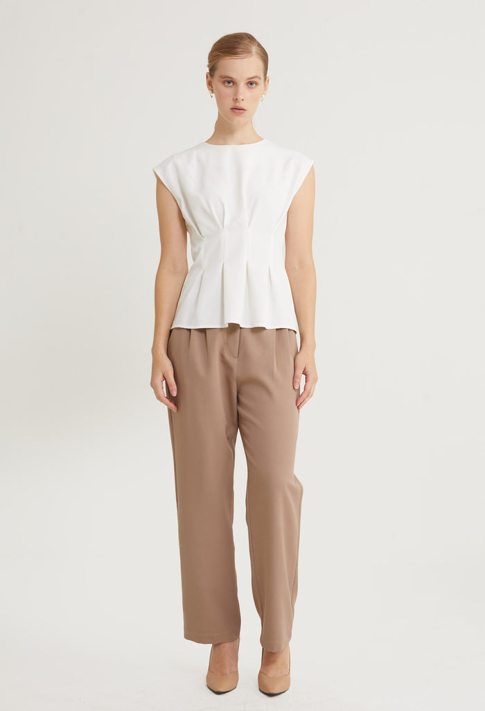 Modern Casual Capped Sleeves Top