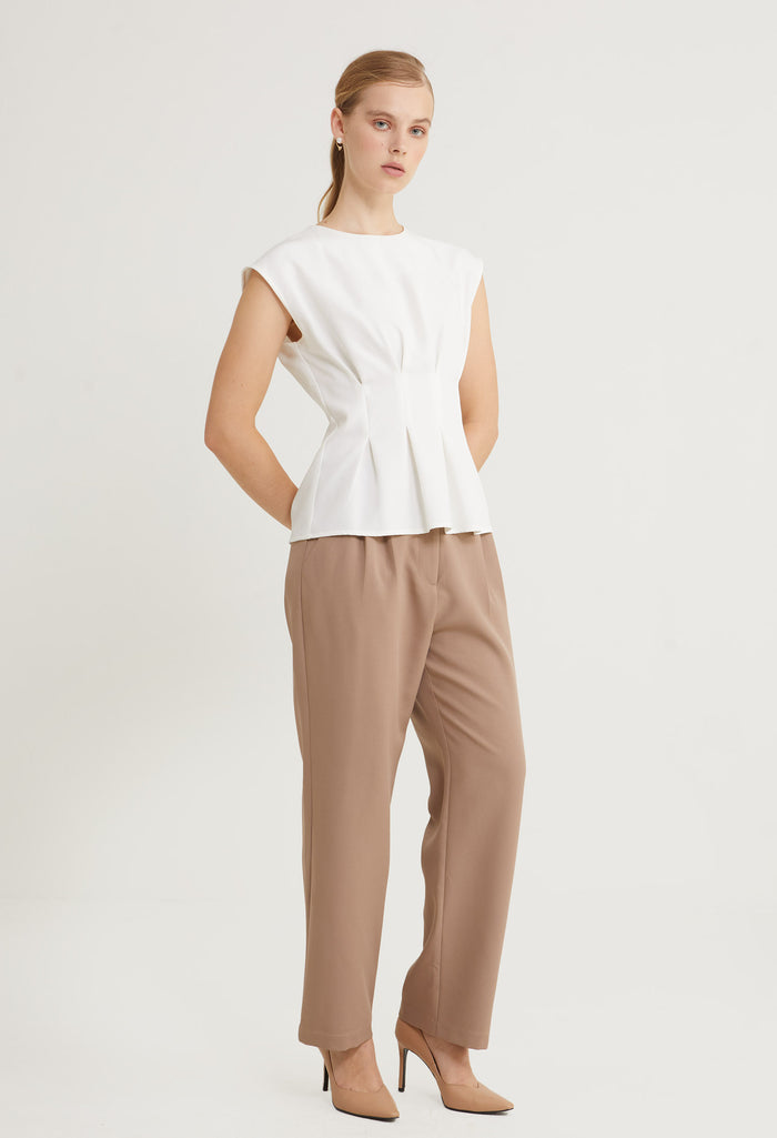 Modern Casual Capped Sleeves Top