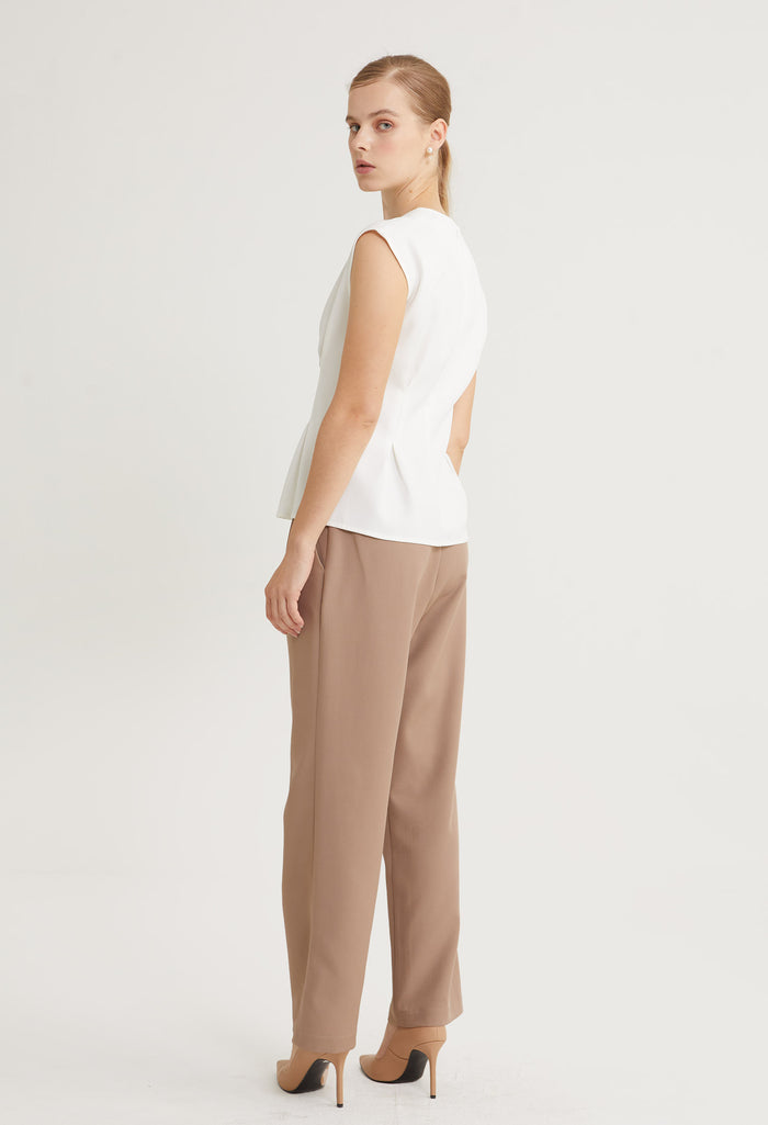Modern Casual Capped Sleeves Top