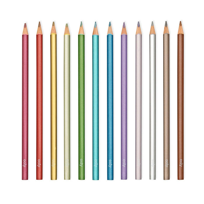 Modern Metallics Colored Pencils - Set of 12