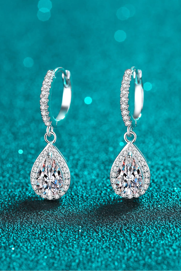 Moissanite Teardrop Earrings Trendsi