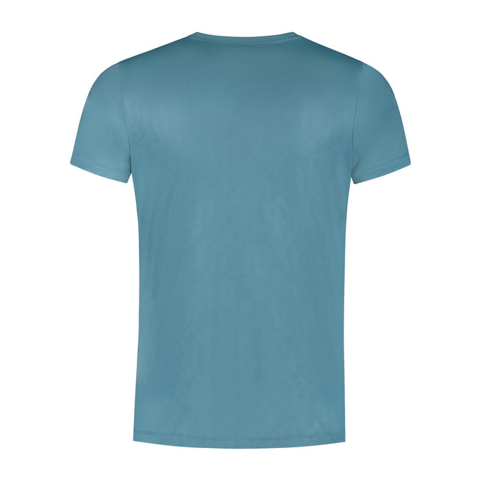 Rogelli Motion hardloopshirt korte mouw heren blauw achterkant.