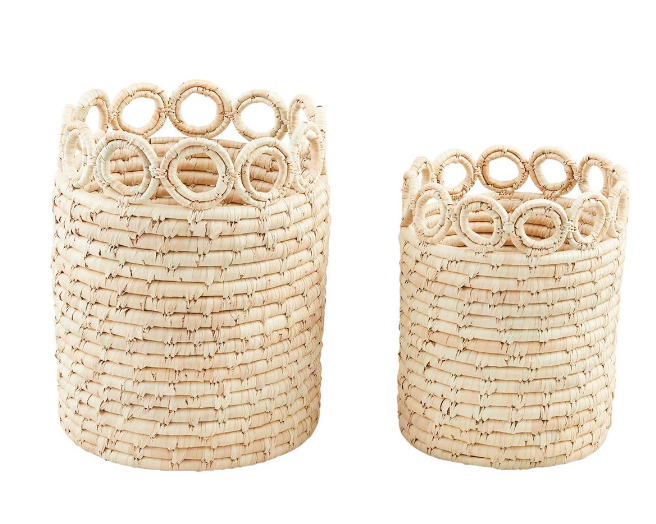 Mud Pie - Circle Rim Basket - Findlay Rowe Designs