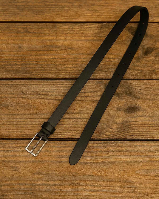 Narrow Leather Belts - Black - The Classic Boutique