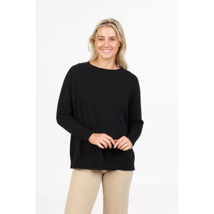 Native World - Merino & Possum Lounge Sweater (NB816)Black