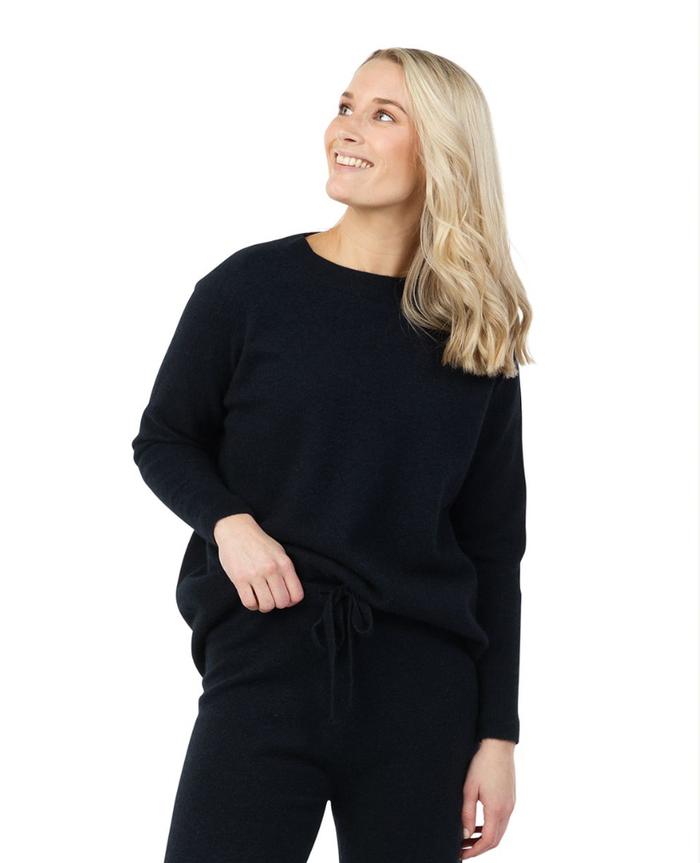 Native World - Merino & Possum Lounge Sweater (NB816)Navy