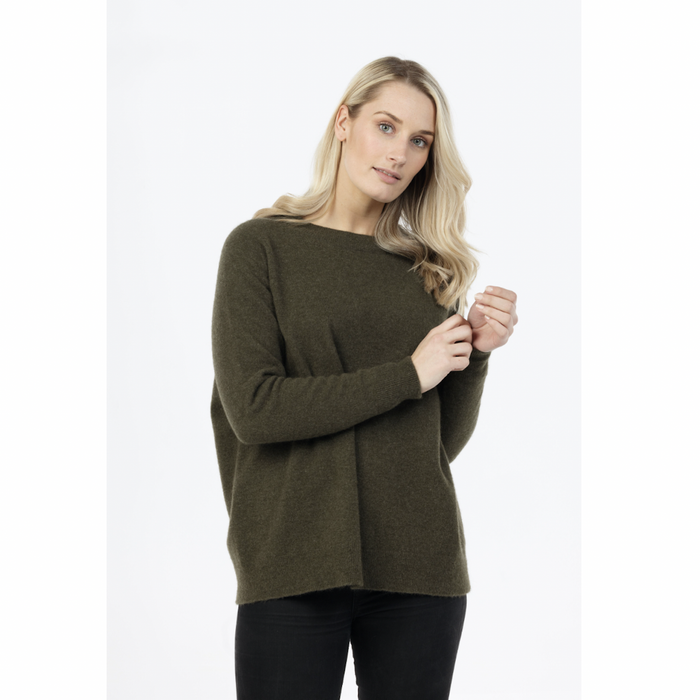 Native World - Merino & Possum Lounge Sweater (NB816)Fern