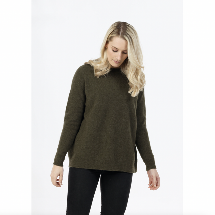 Native World - Merino & Possum Lounge Sweater (NB816)Fern