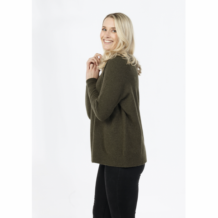 Native World - Merino & Possum Lounge Sweater (NB816)Fern