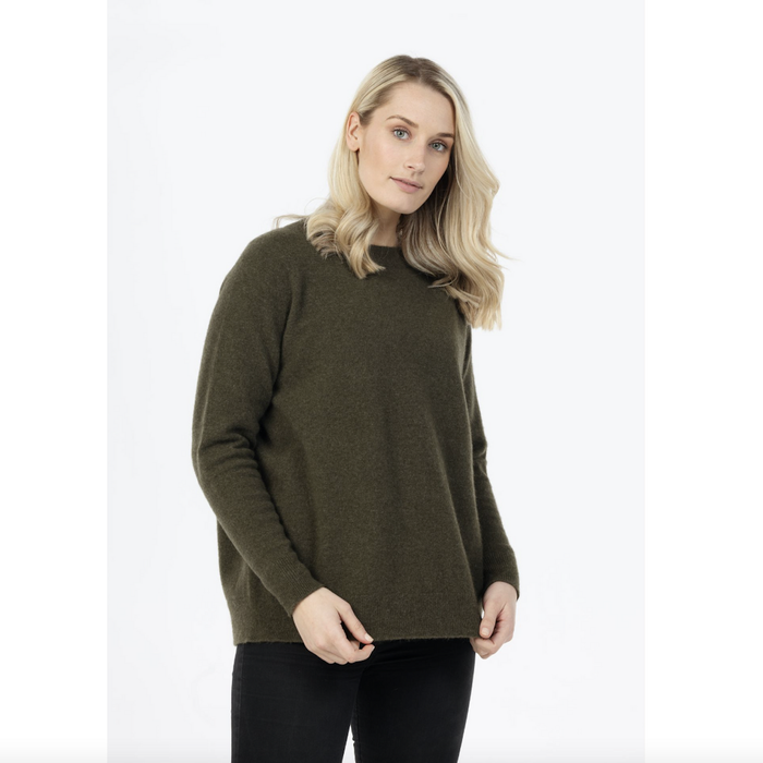 Native World - Merino & Possum Lounge Sweater (NB816)Fern
