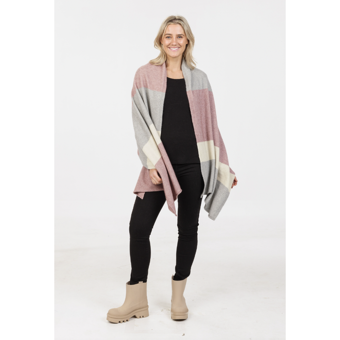 Native World - Merino & Possum Travel Wrap (NE815) Lily Stripe