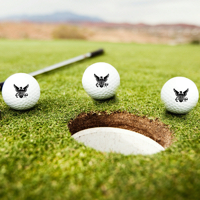 Navy Eagle Logo Golf Balls (3 Pack)