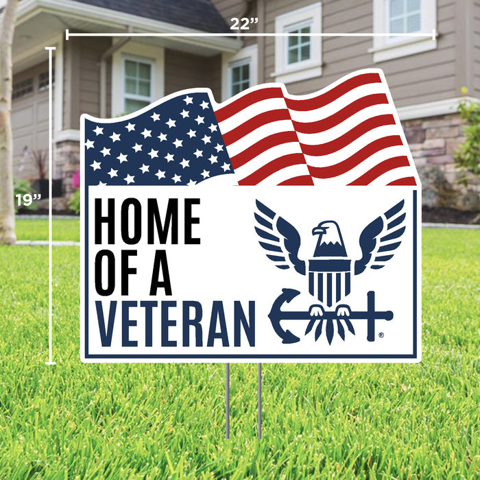 Navy Home of a Veteran Lawn Sign*