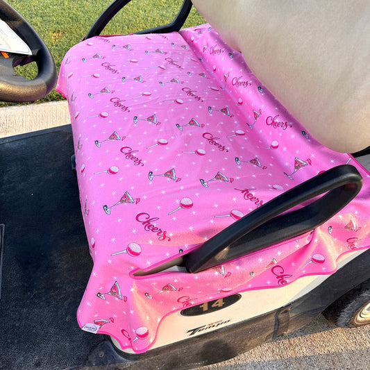 New Best of Golf America Golf Cart Seat Cover - Hot Pink Cosmos