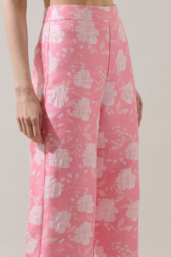 Nicole Jacquard Bern Wide Leg Pants