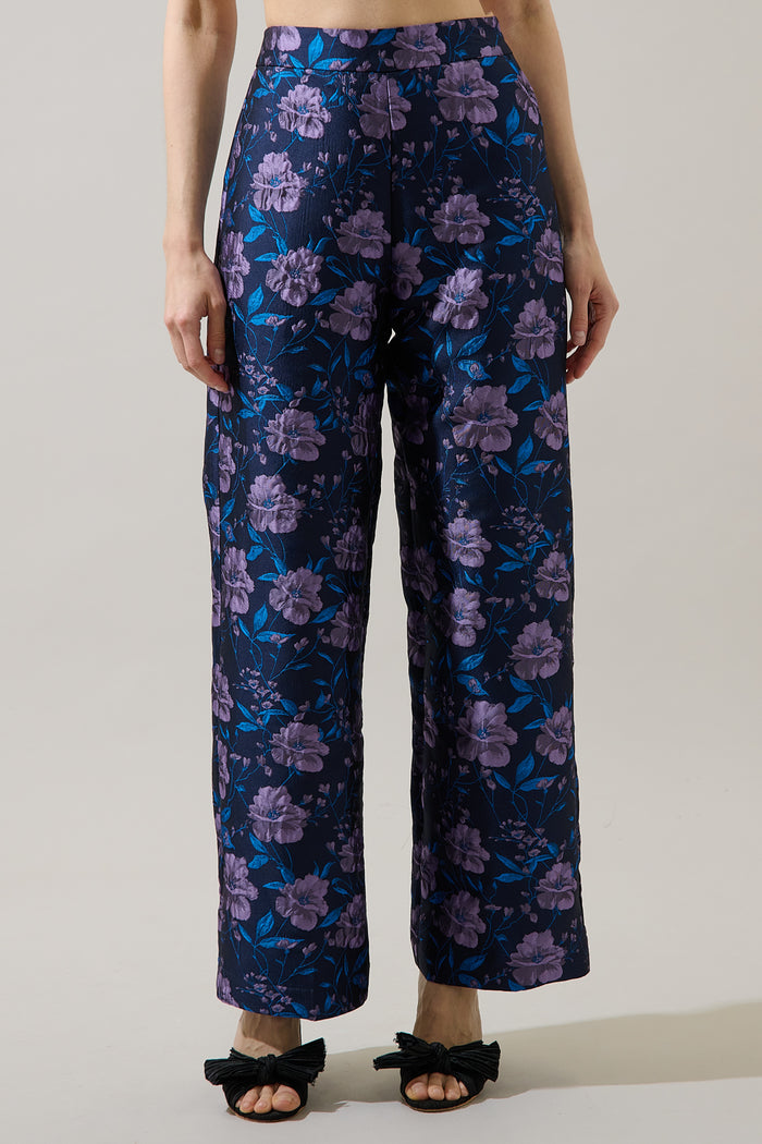 Nicole Jacquard Bern Wide Leg Pants