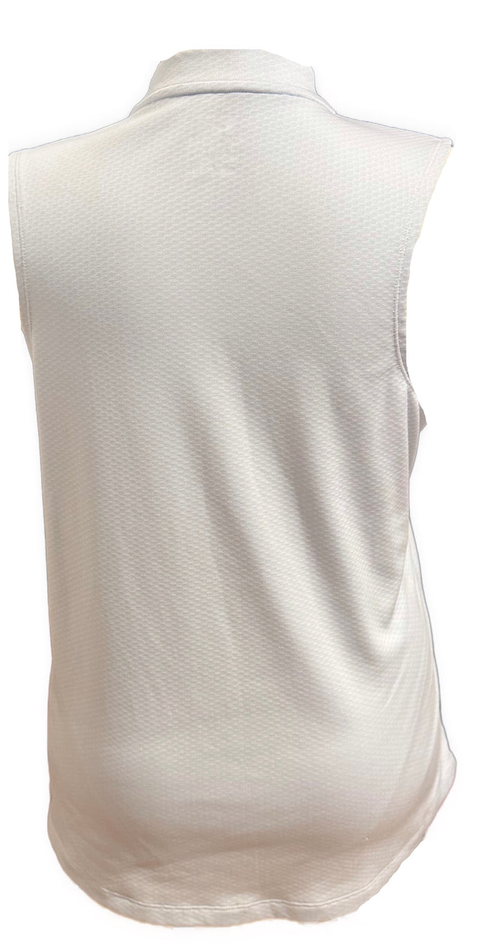 Nike Women's Light Gray Honeycomb Texture Sleeveless Golf Top Size XL