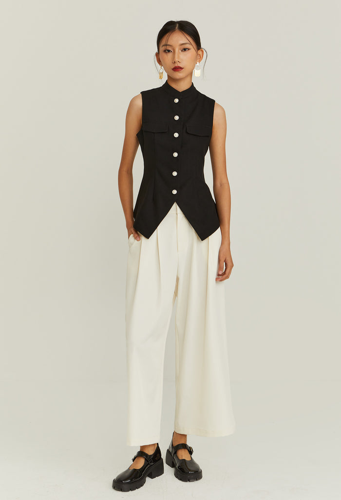 Noir Bloom Vest Top