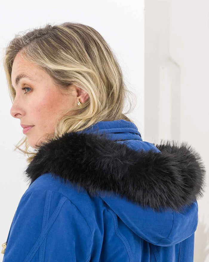 Nora Soft Touch Fur Trimmed Coat - Image 2 - The Classic Boutique