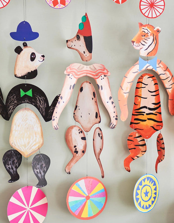 Nursery Circus Dog Kinetic Mobile by Wini Tapp