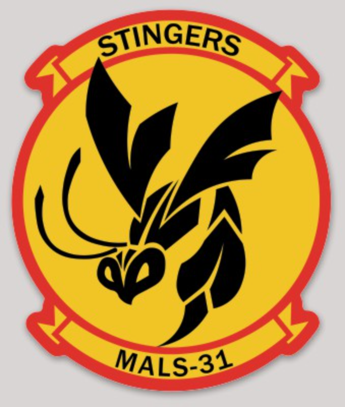 Officially Licensed USMC MALS-31 Stingers Sticker