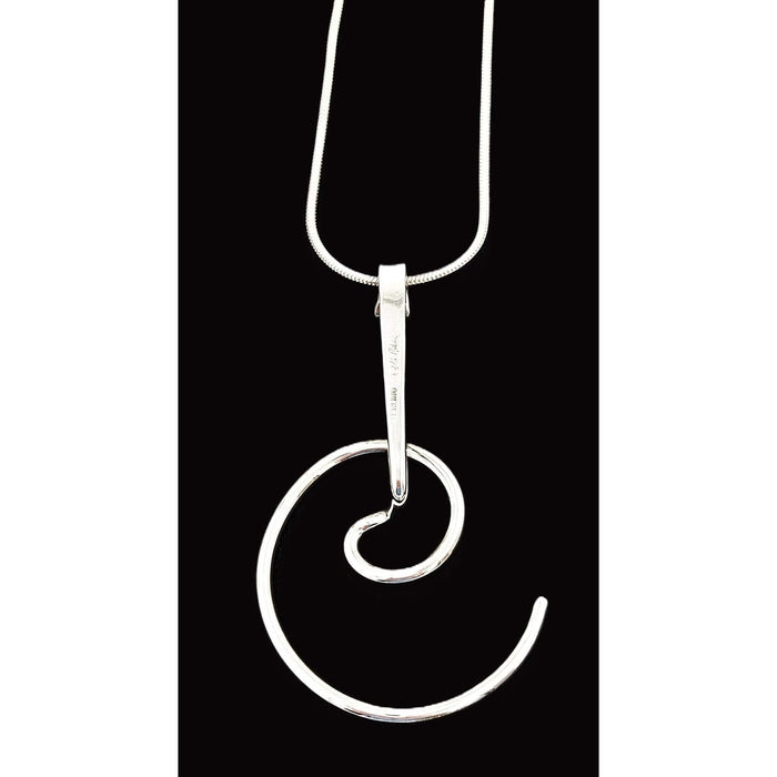 OG Nilsson Jewelry OOAK Designer Nilsson Sterling Abstract Modernist Pendant Necklace C. 1980s