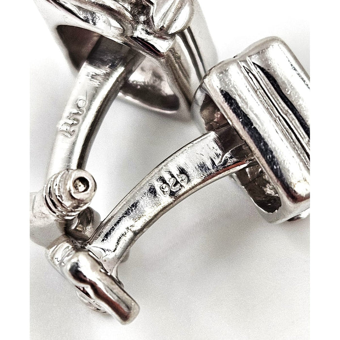 Erika Hult de Corral "Ric" Jewelry OOAK Erika Hult de Corral "Ric" Taxco Sterling Pop Art Cufflinks Circa 1980's
