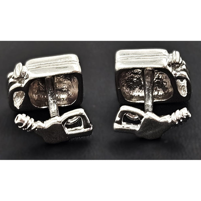 Erika Hult de Corral "Ric" Jewelry OOAK Erika Hult de Corral "Ric" Taxco Sterling Pop Art Cufflinks Circa 1980's