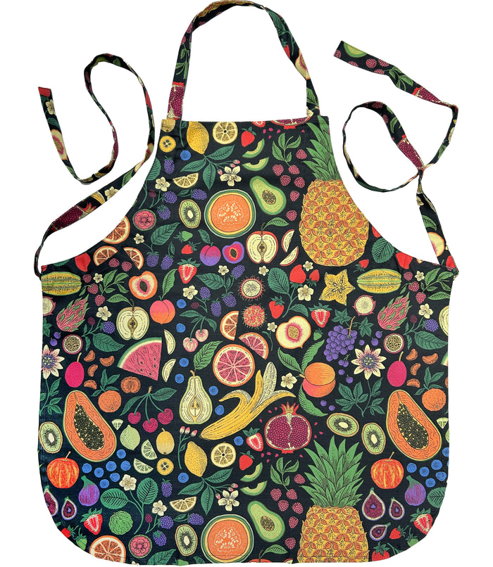 Organic Cotton Apron - Midnight Fruit