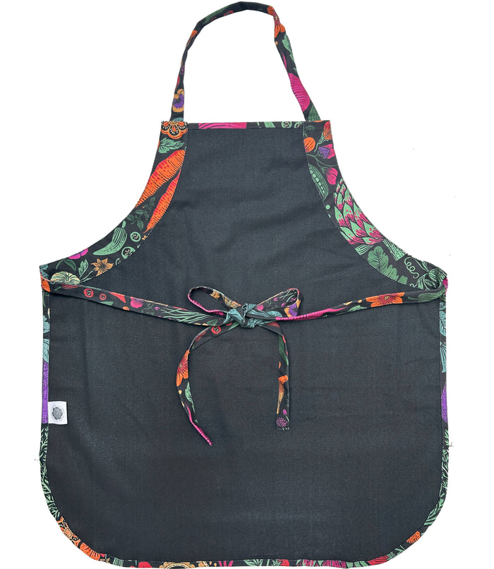 Organic Cotton Apron - Midnight Veggie