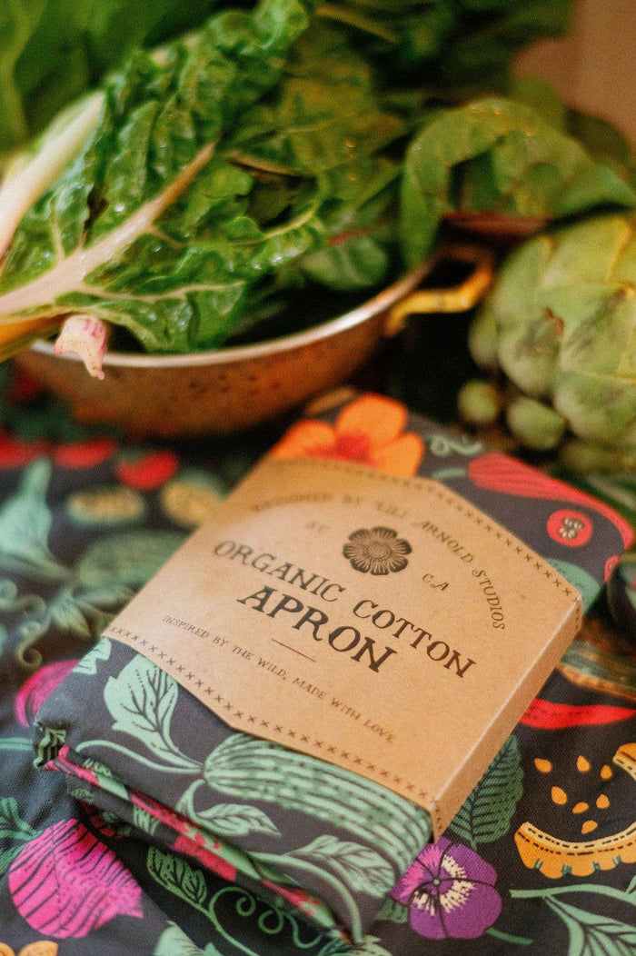 Organic Cotton Apron - Midnight Veggie