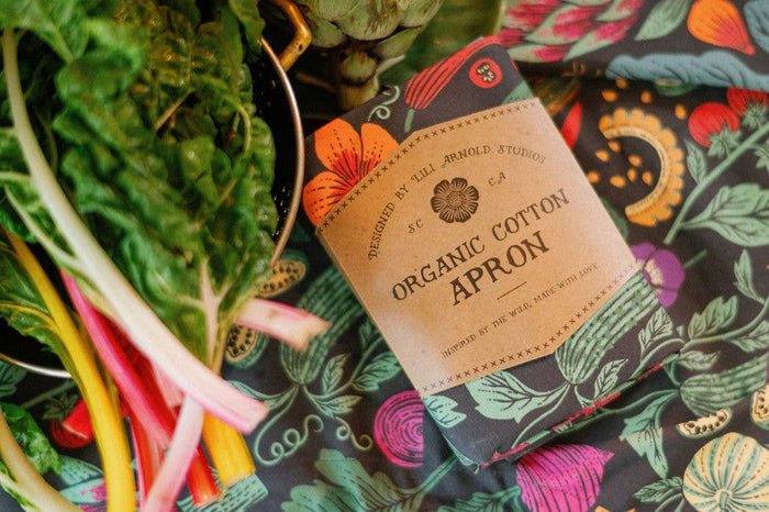 Organic Cotton Apron - Midnight Veggie
