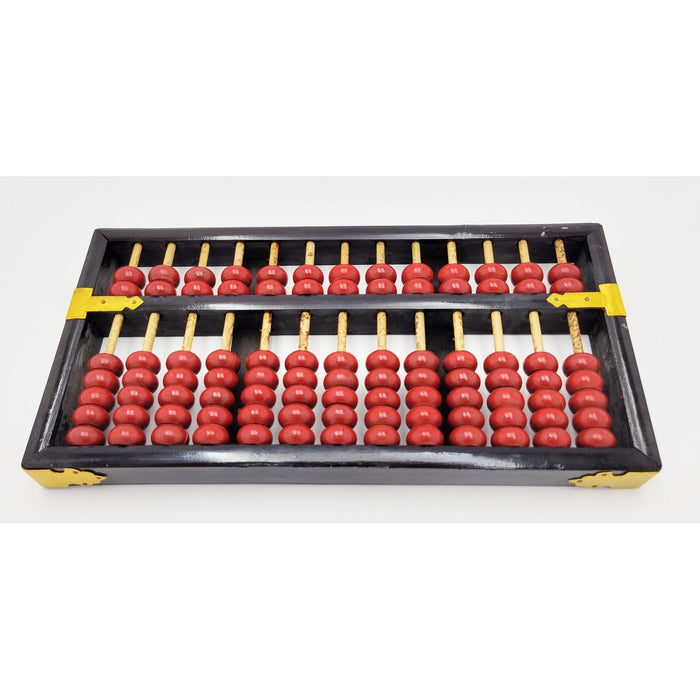 Lotus Flower Abacus Original Lotus Flower Brand PRC Handcrafted Bamboo Abacus Suanpan 1950s