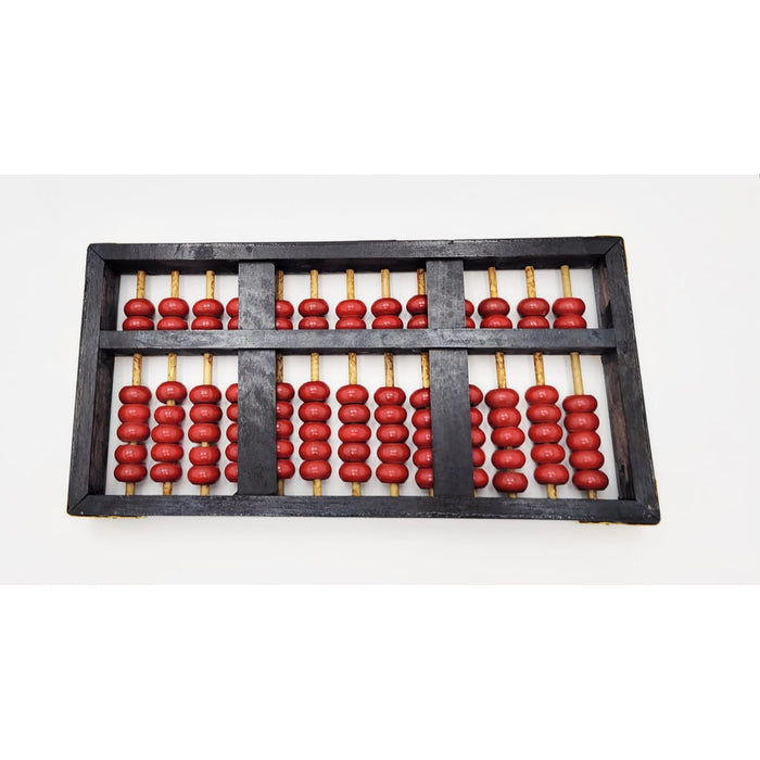 Lotus Flower Abacus Original Lotus Flower Brand PRC Handcrafted Bamboo Abacus Suanpan 1950s