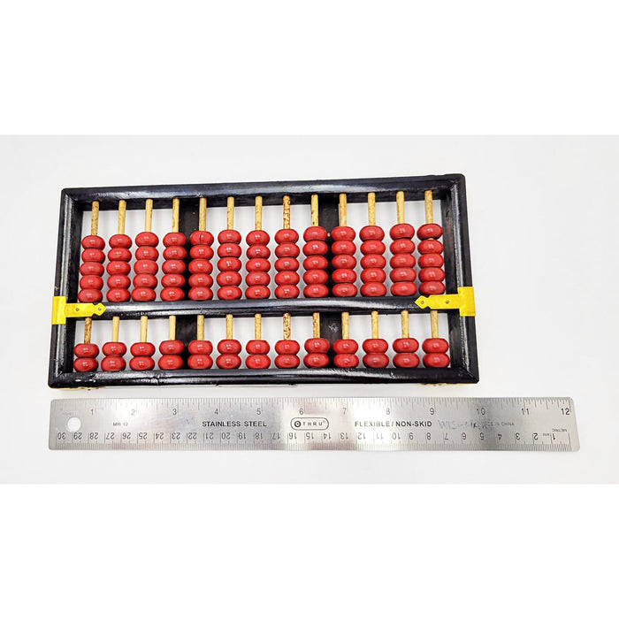 Lotus Flower Abacus Original Lotus Flower Brand PRC Handcrafted Bamboo Abacus Suanpan 1950s