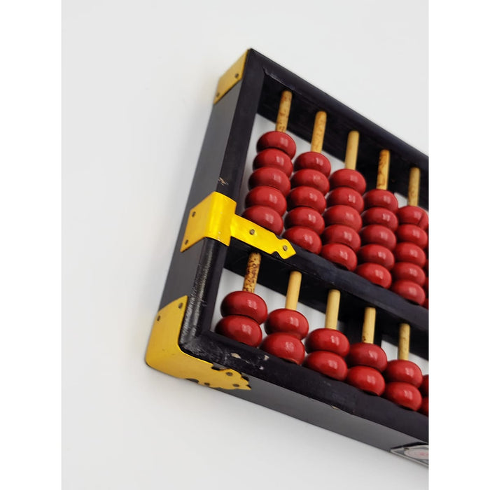 Lotus Flower Abacus Original Lotus Flower Brand PRC Handcrafted Bamboo Abacus Suanpan 1950s