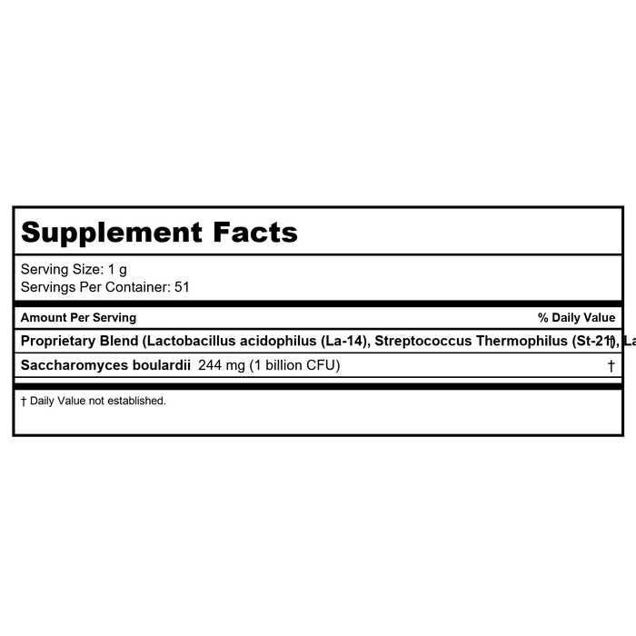 Ortho Molecular - FloraBoost - 51 g (30 Servings) Powder - Supplement Facts panel