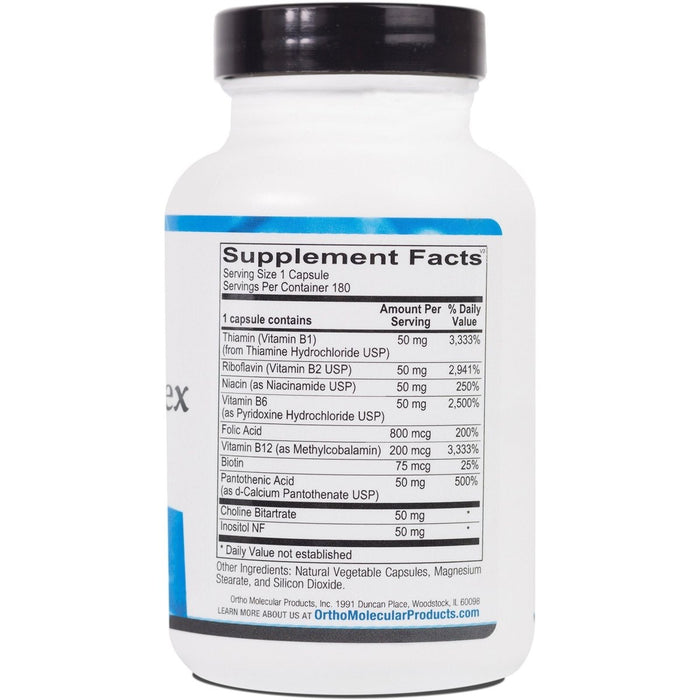 Ortho Molecular - Ortho B - Complex 180 capsules - The Oasis of Health