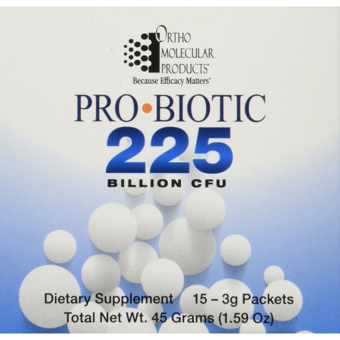 Ortho Molecular Products - PRObiotic 225 - 15 - 3 Gr Packets - The Oasis of Health