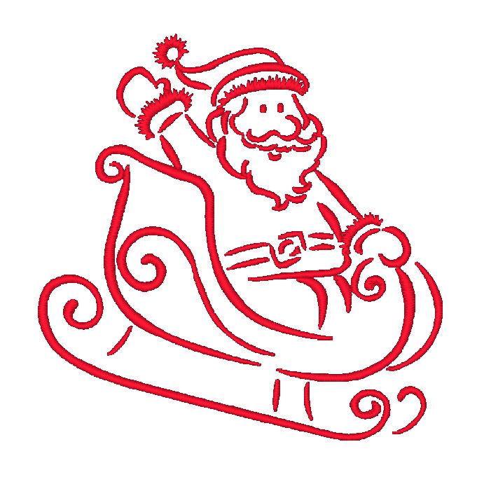 Outline Santa 2 [4x4] #  10835