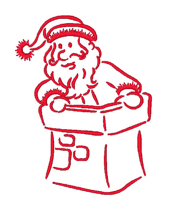 Outline Santa 2 [4x4] #  10835