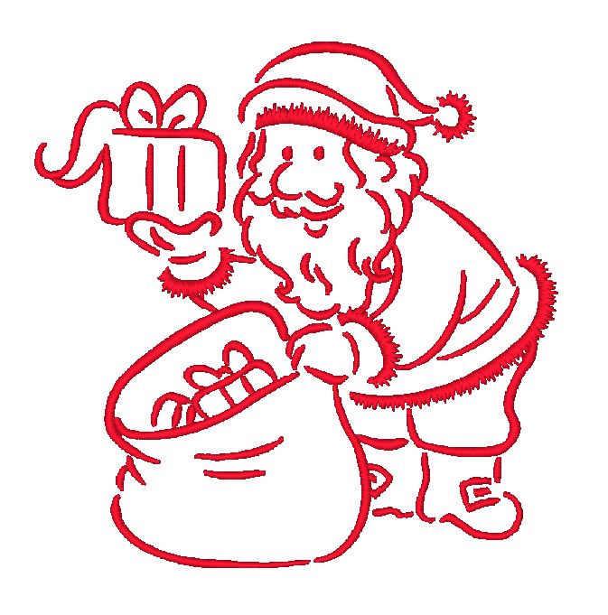 Outline Santa 2 [4x4] #  10835