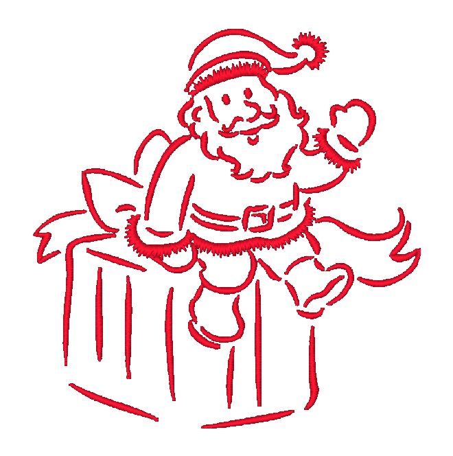 Outline Santa 2 [4x4] #  10835